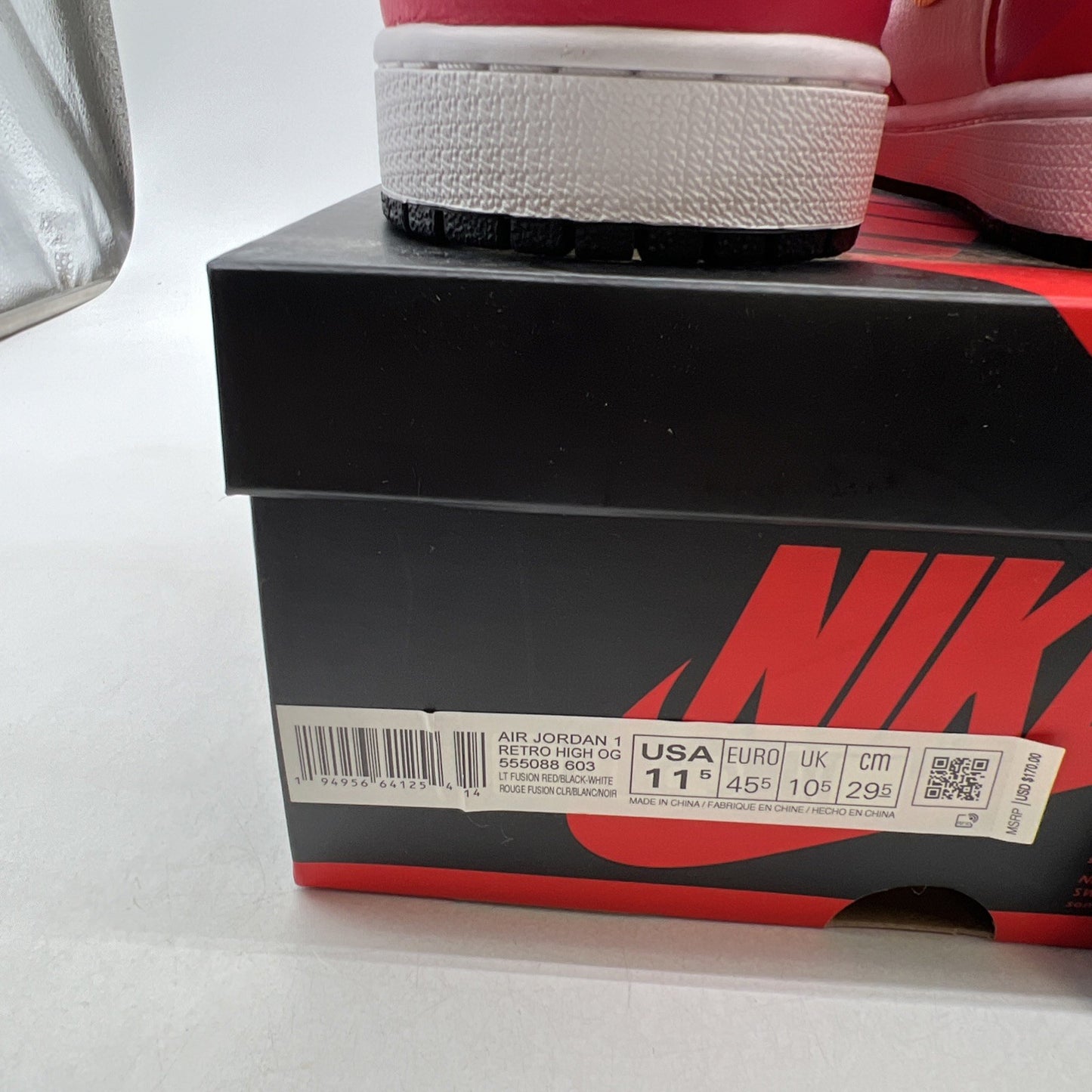 Size 11.5 - Air Jordan 1 Retro High OG Light Fusion Red 2021 (555088-603)