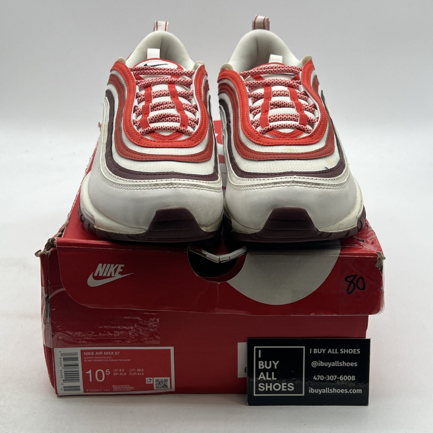 Size 10.5 - Nike Air Max 97 Dark Team Red (FN6957-101)