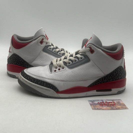 Size 11.5 - Jordan 3 Retro Mid Fire Red White Grey Leather (DN3707-160)