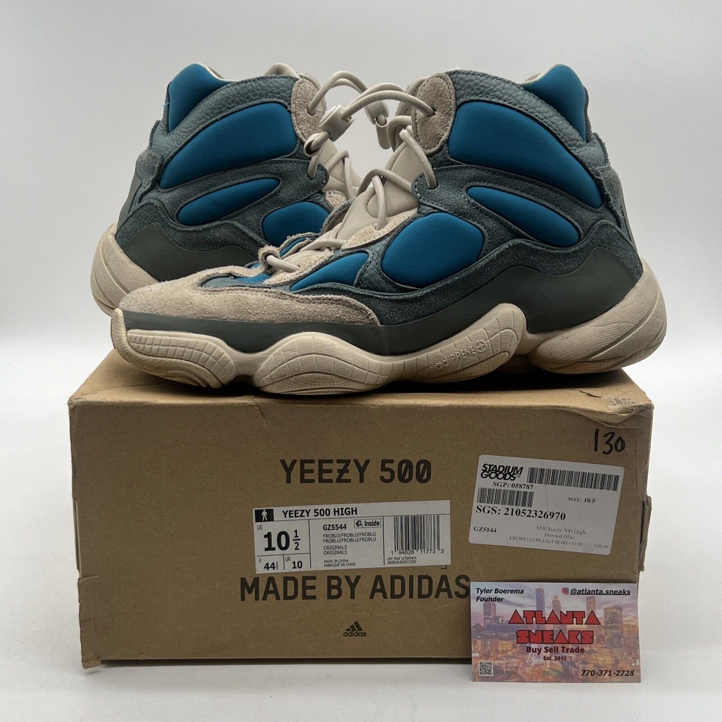 Size 10.5 - adidas Yeezy 500 High Frosted Blue (GZ5544)
