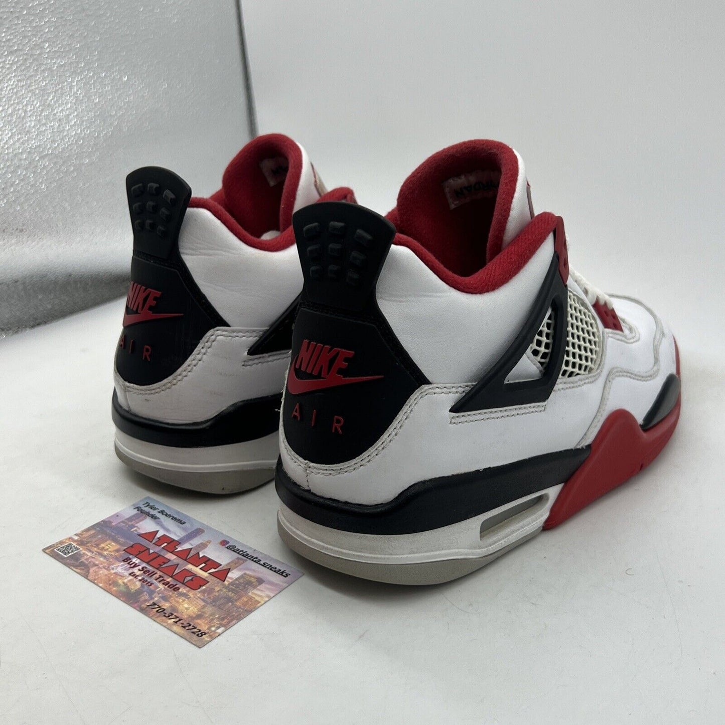 Size 6.5 - Jordan 4 Retro OG Mid Fire Red White Black Leather (408452-160)