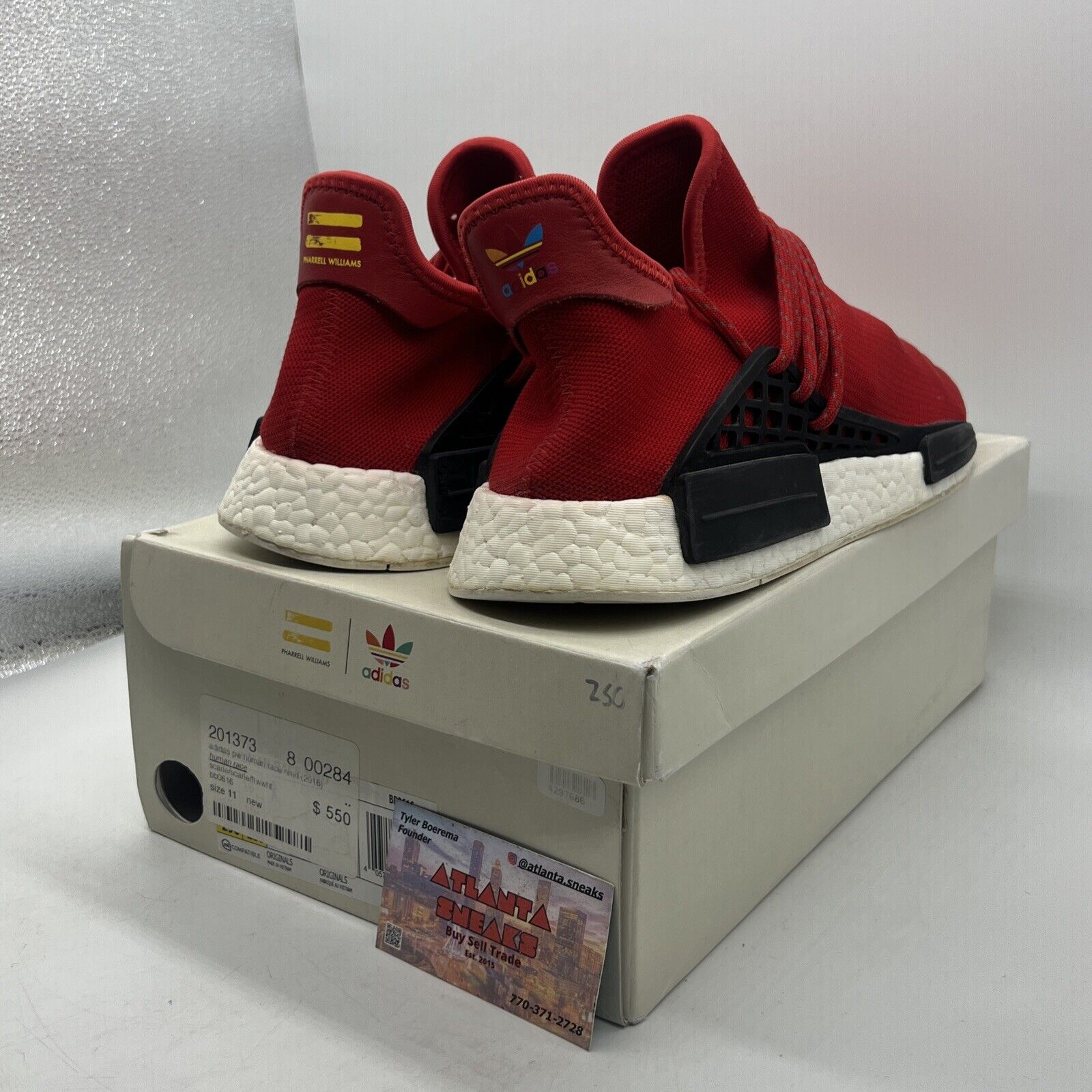 Size 11 - adidas Pharrell x NMD Human Race Red White Black (BB0616)