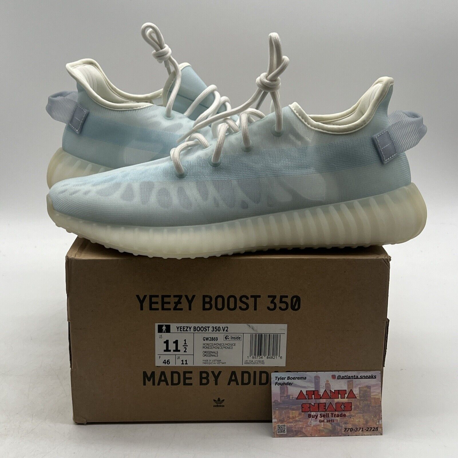 Size 11.5 - adidas Yeezy Boost 350 V2 Mono Ice (GW2869)