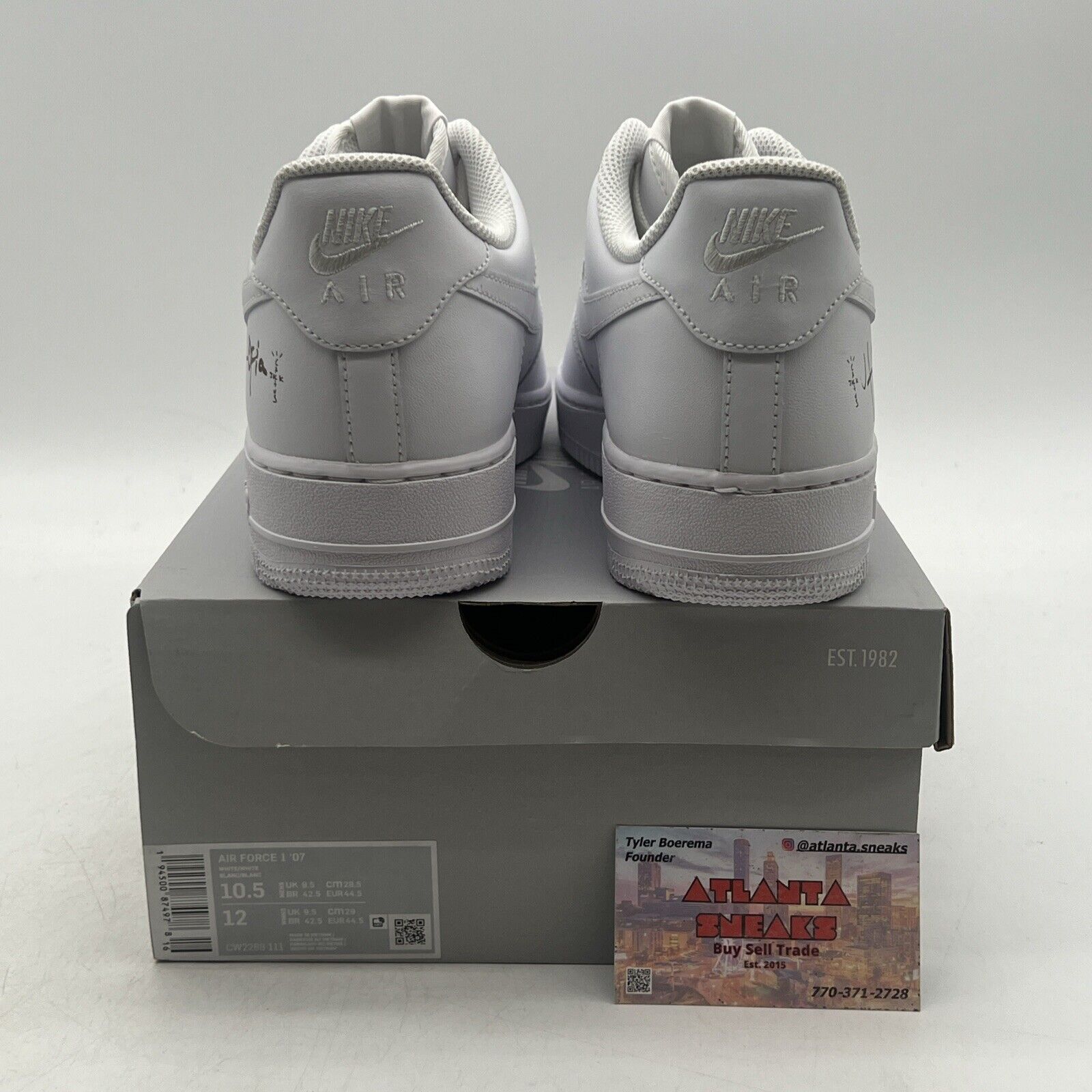 Size 10.5 - Nike Air Force 1 '07 Low Triple White (CW2288-111)