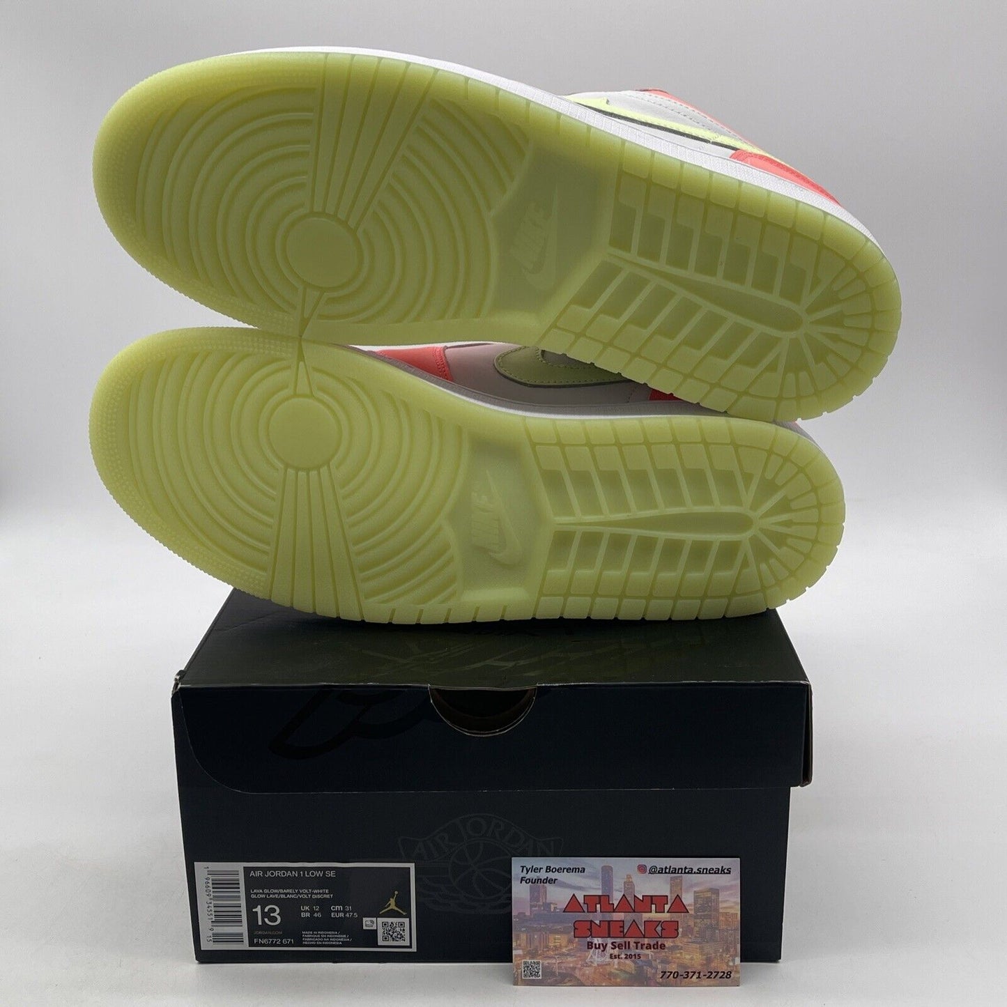 Size 13 - Air Jordan 1 SE Low Lava Glow Pink White Yellow Leather (FN6772-671)