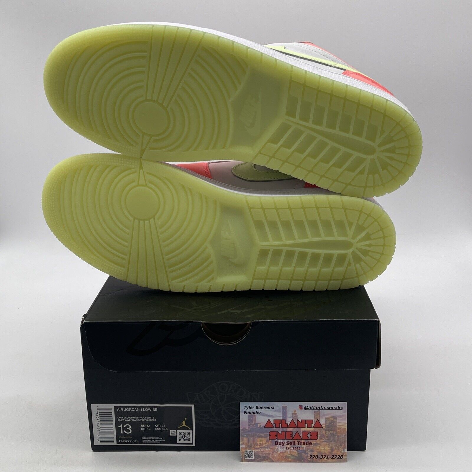 Size 13 - Air Jordan 1 SE Low Lava Glow Pink White Yellow Leather (FN6772-671)