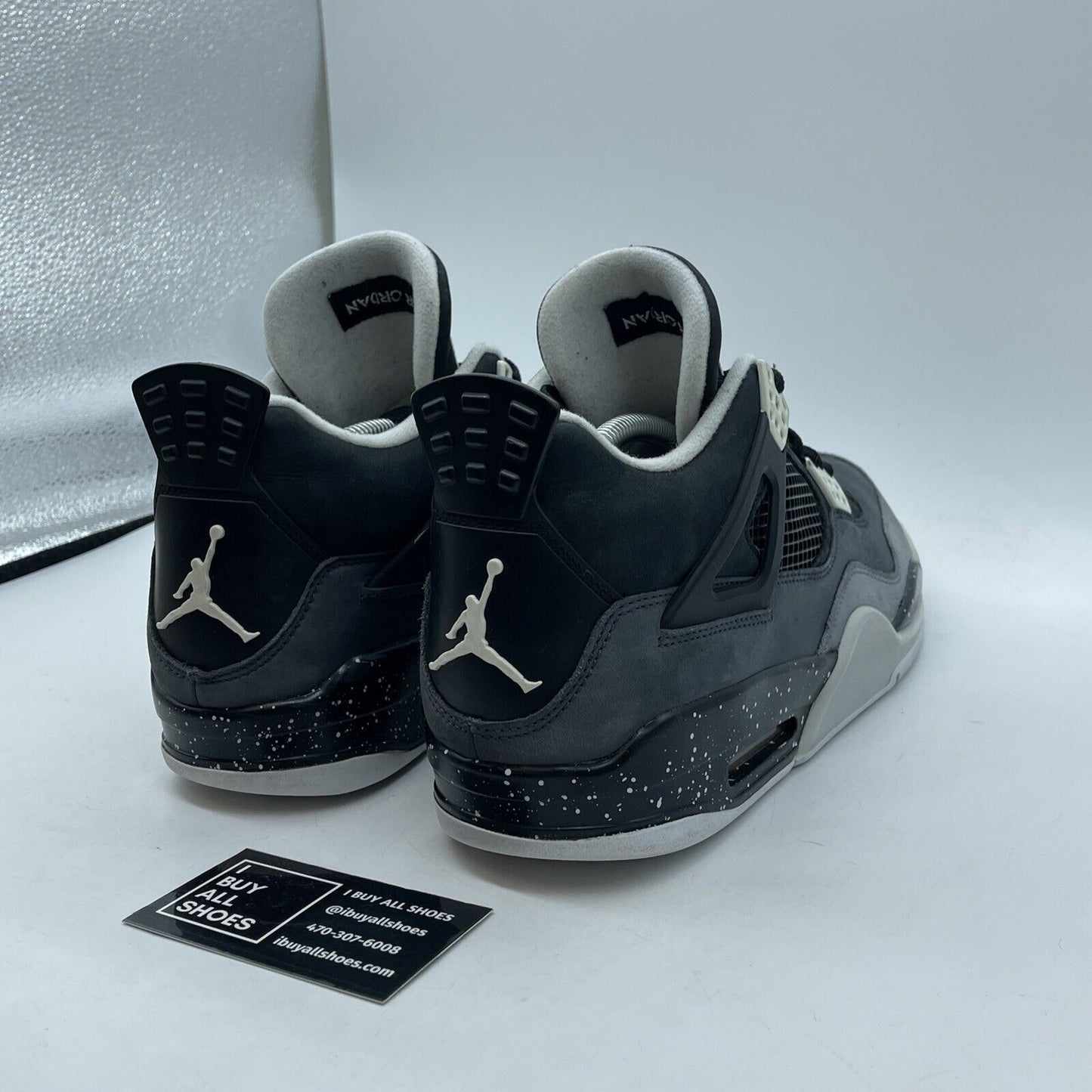 Size 11.5 - Air Jordan 4 Retro 2013 Fear Black White Grey Suede (626969-030)