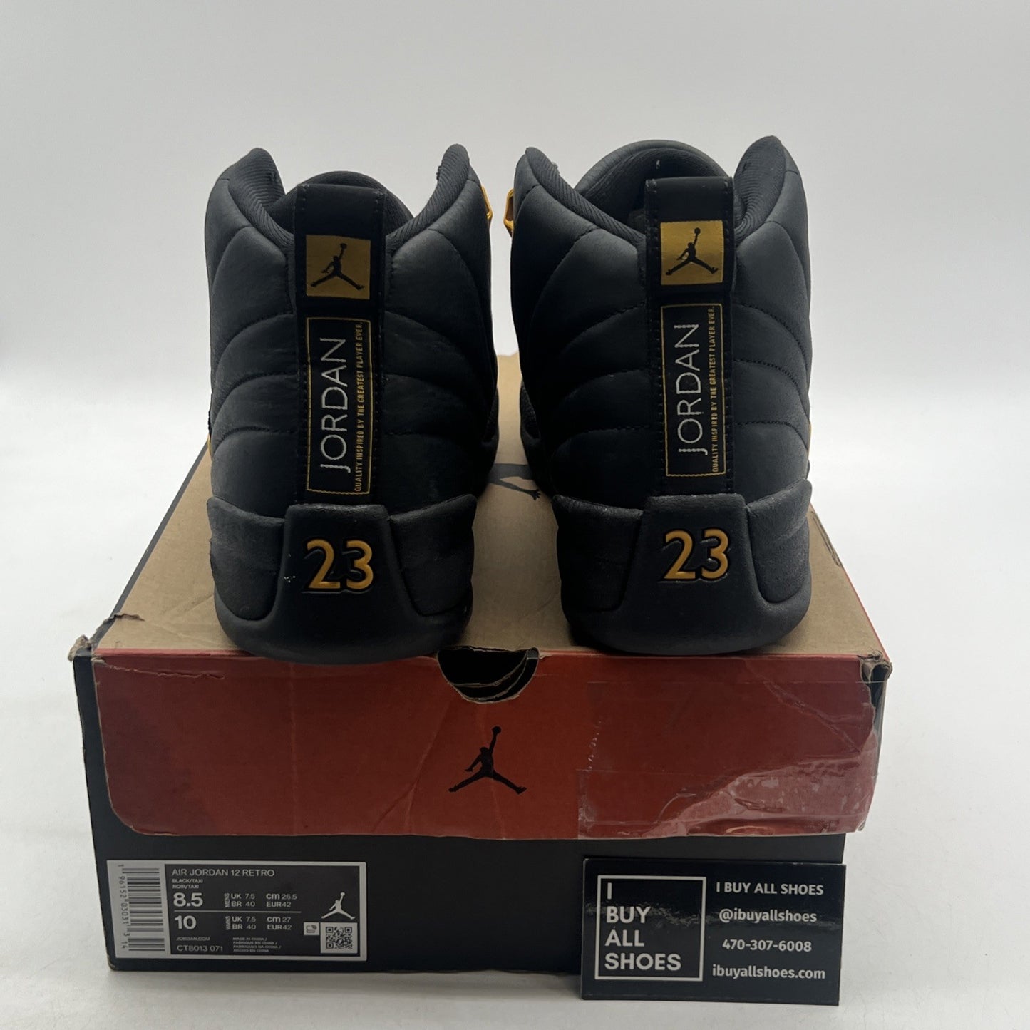 Size 8.5 - Air Jordan 12 Retro Mid Black Taxi (CT8013-071)
