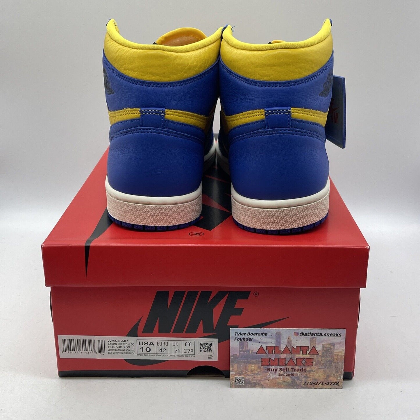 Size 10W - Air Jordan 1 Retro OG High Reverse  Lany White Blue (FD2596-700)