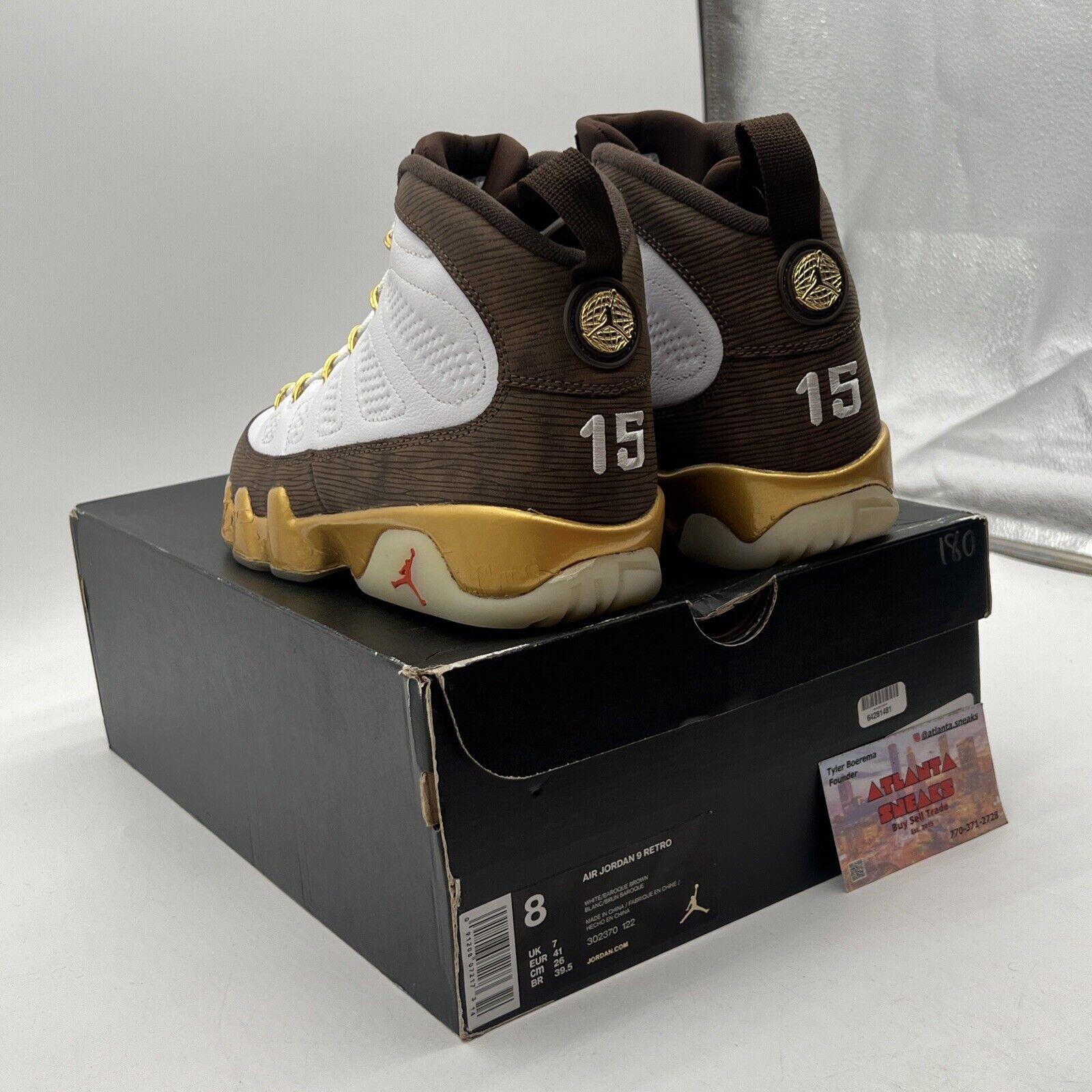 Size 8 - Air Jordan 9 Retro MOP Melo White Icey Gold (302370-122)