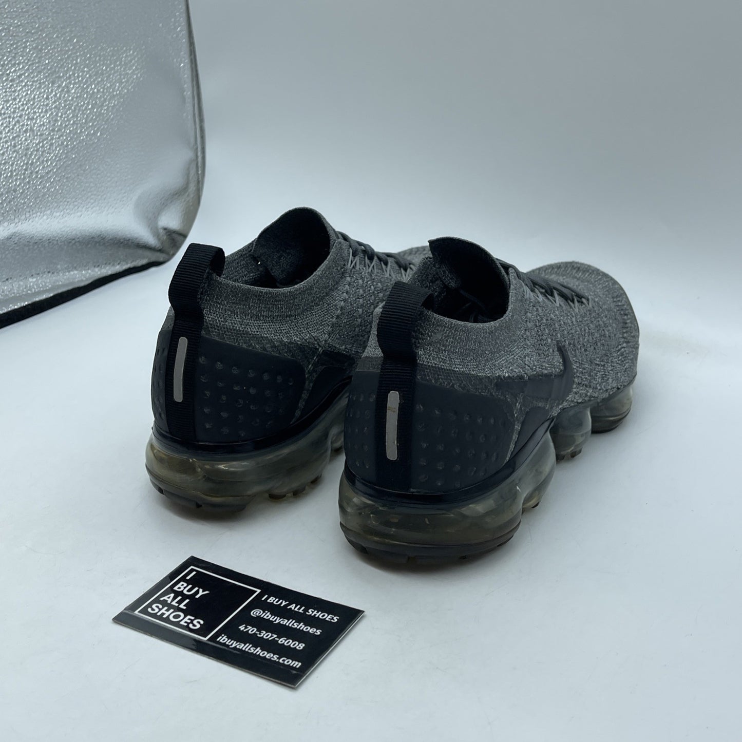 Size 9.5 - Nike Air Vapormax Flyknit 2 Wolf Grey Black Suede (942842-002)