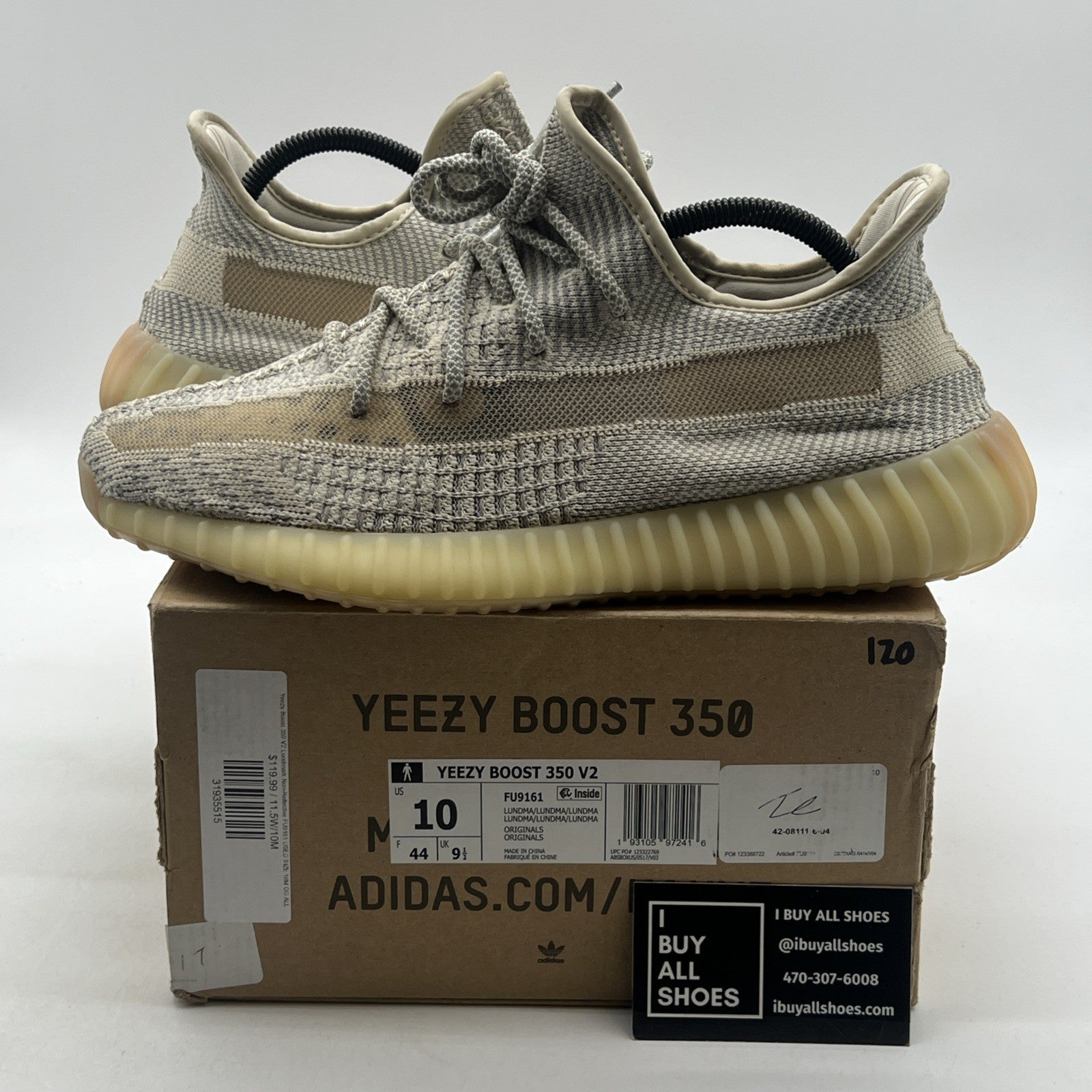 Size 10 - adidas Yeezy Boost 350 V2 Lundmark Non-Reflective (FU9161)