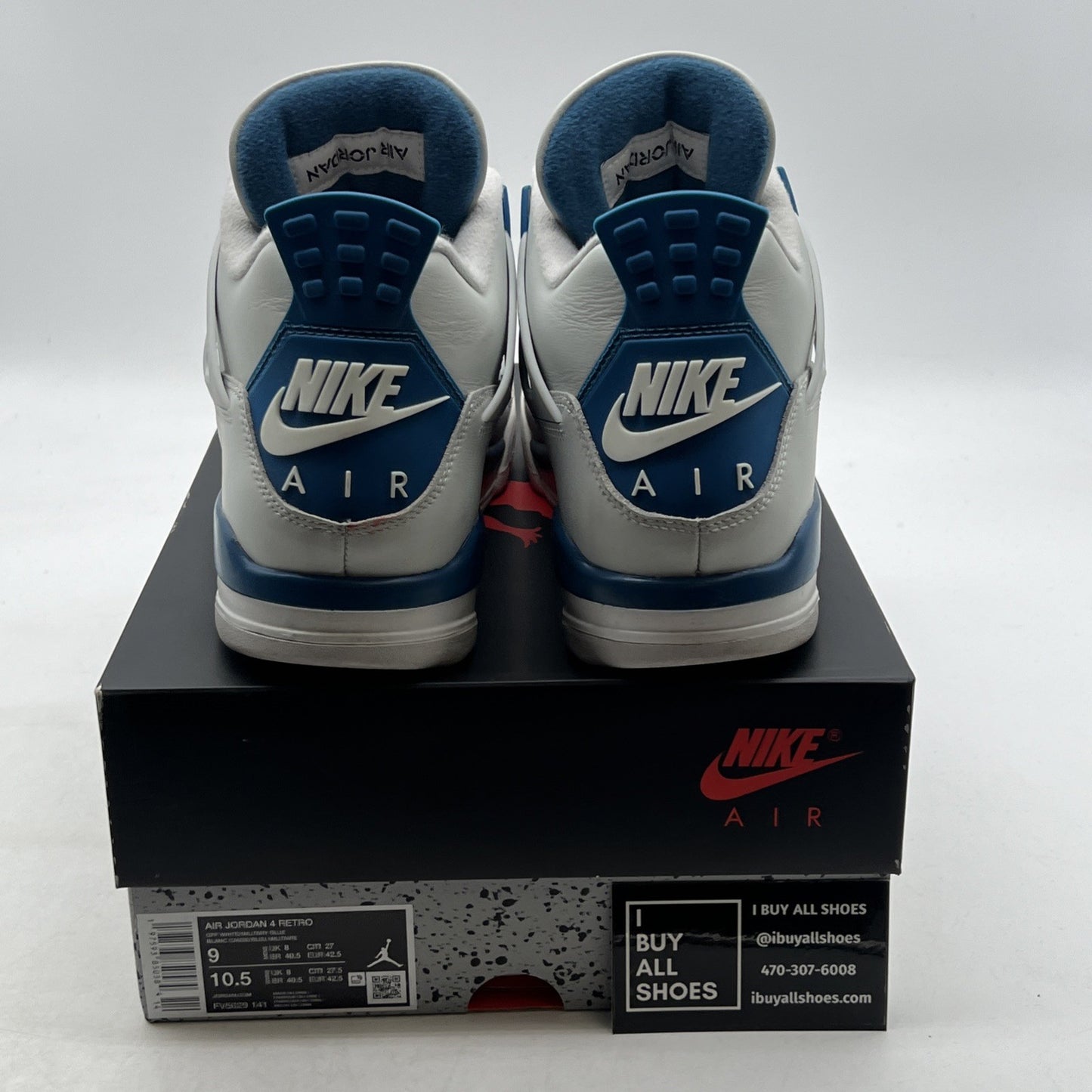 Size 9 - Air Jordan 4 Retro 2024 Military Blue (FV5029-141)