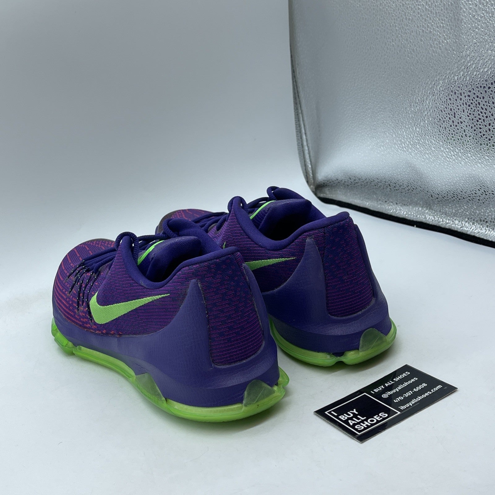 Size 12 - Nike KD 8 Suit Purple Green Suede  (749375-535)