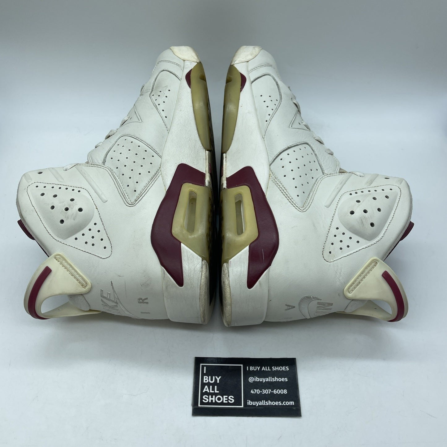 Size 14 - Air Jordan 6 Retro 2015 Maroon White Tan Leather (384664-116)