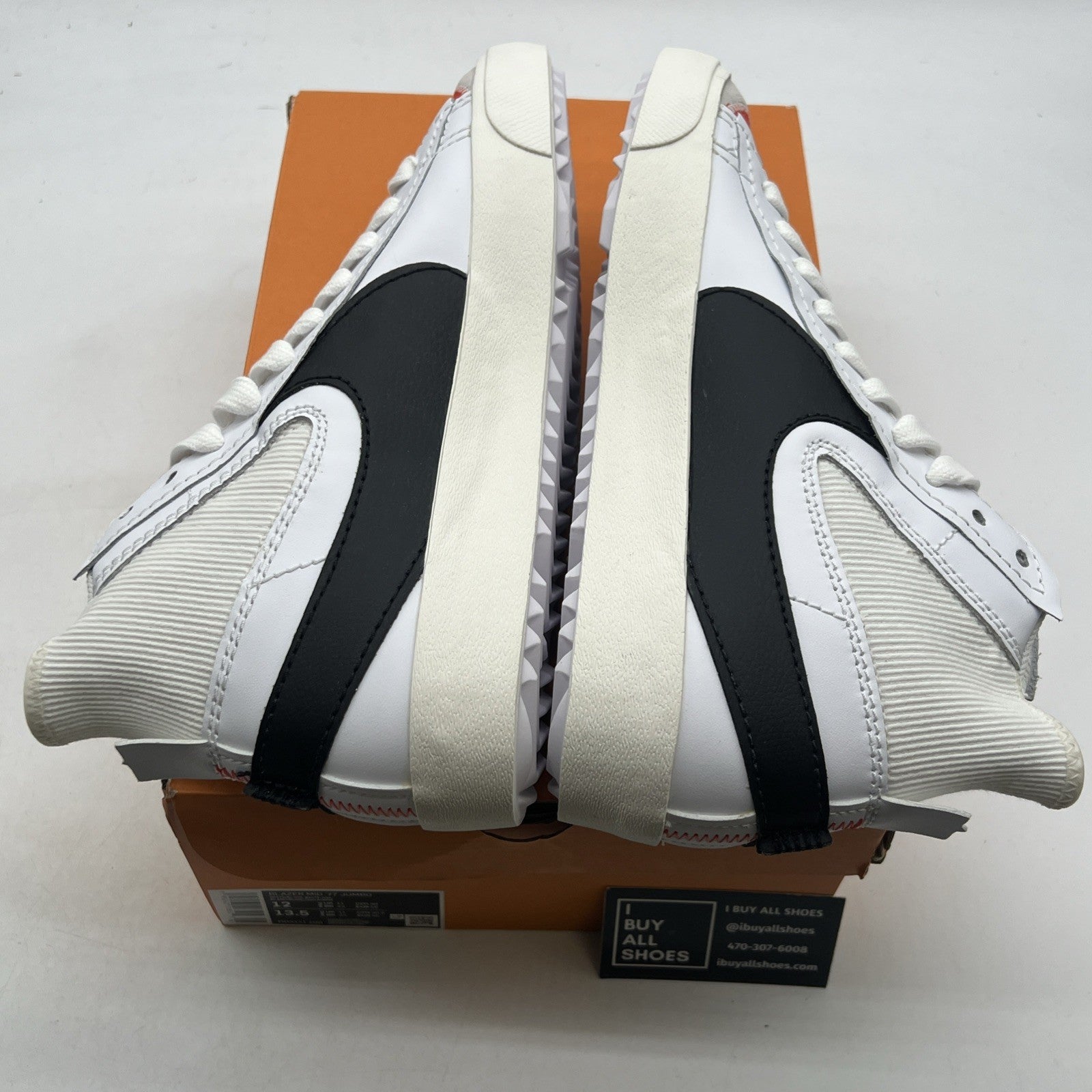 Size 12 - Nike Blazer '77 Jumbo Mid White Black (DD3111-100)