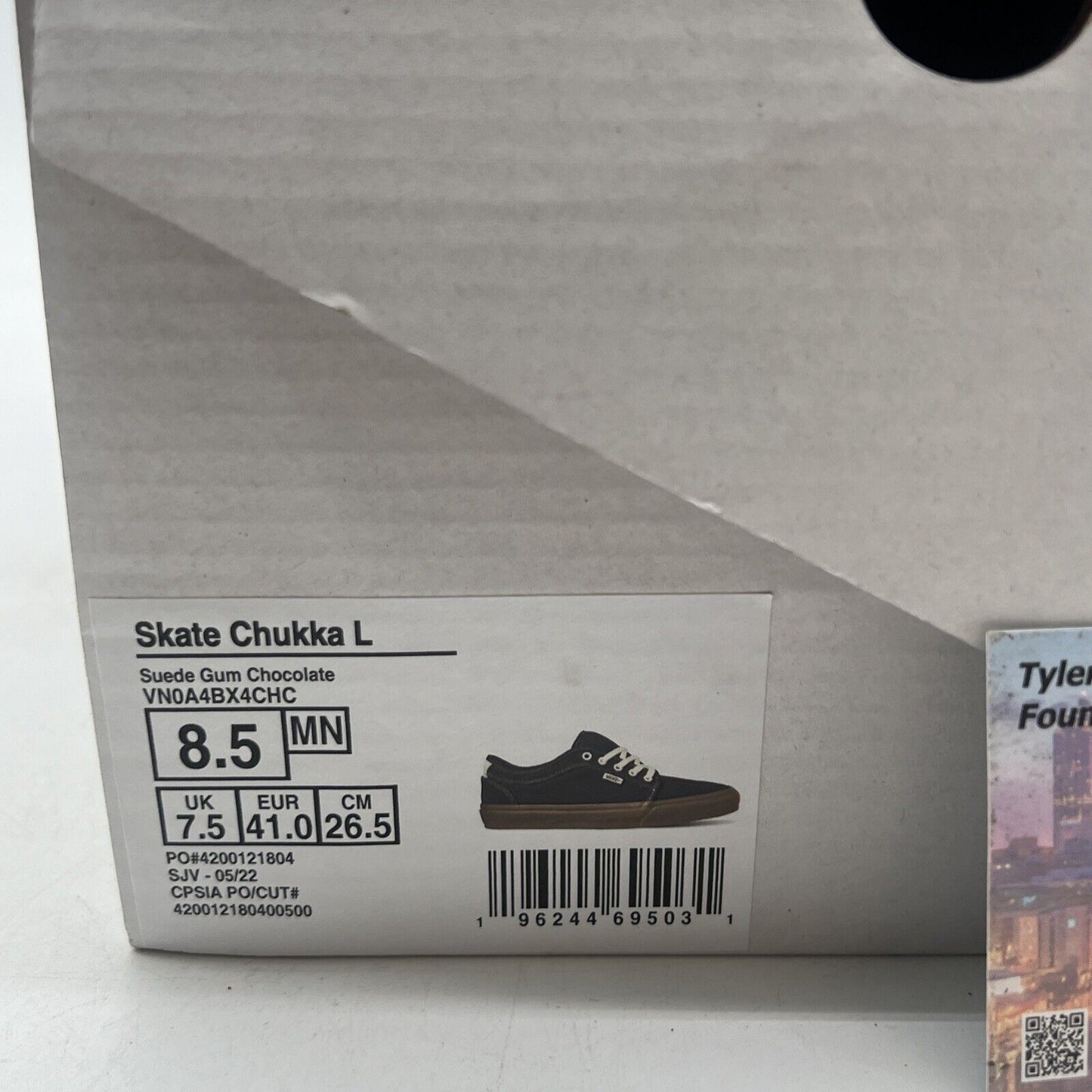 Size 8.5 - VANS Skate Chukka Low.  Dark Brown/gum.