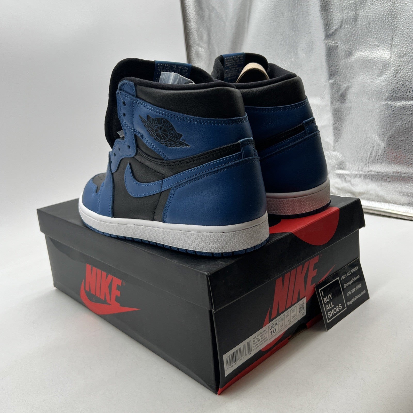 Size 10 - Air Jordan 1 Retro OG High Dark Marina Blue (555088-404)