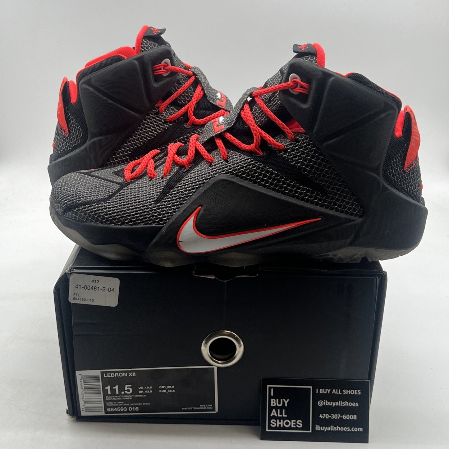 Size 11.5 - Nike LeBron 12 Court Vision (684593-016)