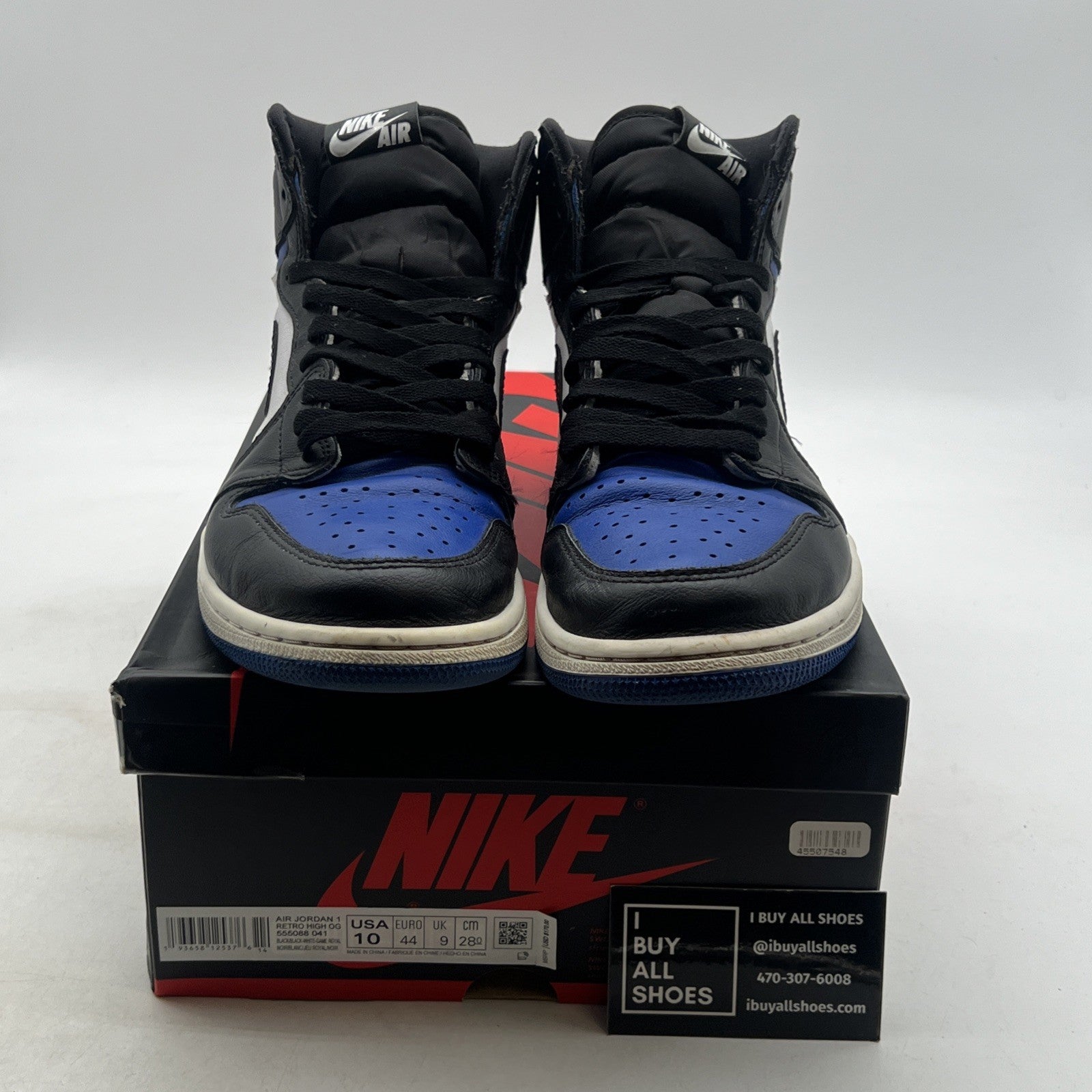 Size 10 - Air Jordan 1 Retro OG High Royal Toe (555088-041)