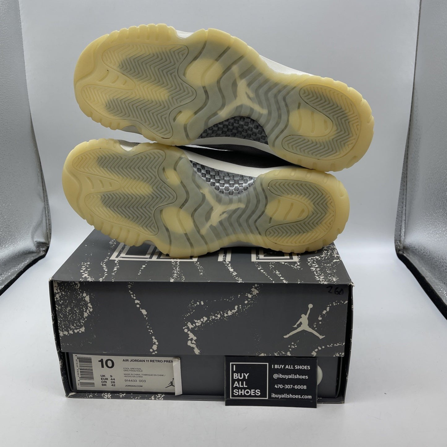 Size 10 - Air Jordan 11 Retro Premium Grey Suede (914433-003)