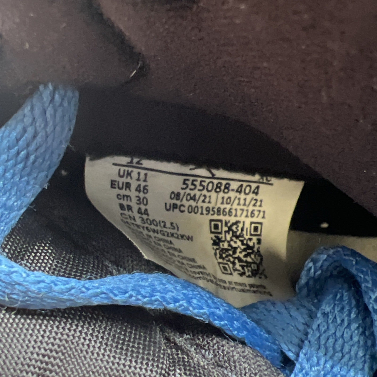 Size 12 - Air Jordan 1 Retro OG High Dark Marina Blue (555088-404)