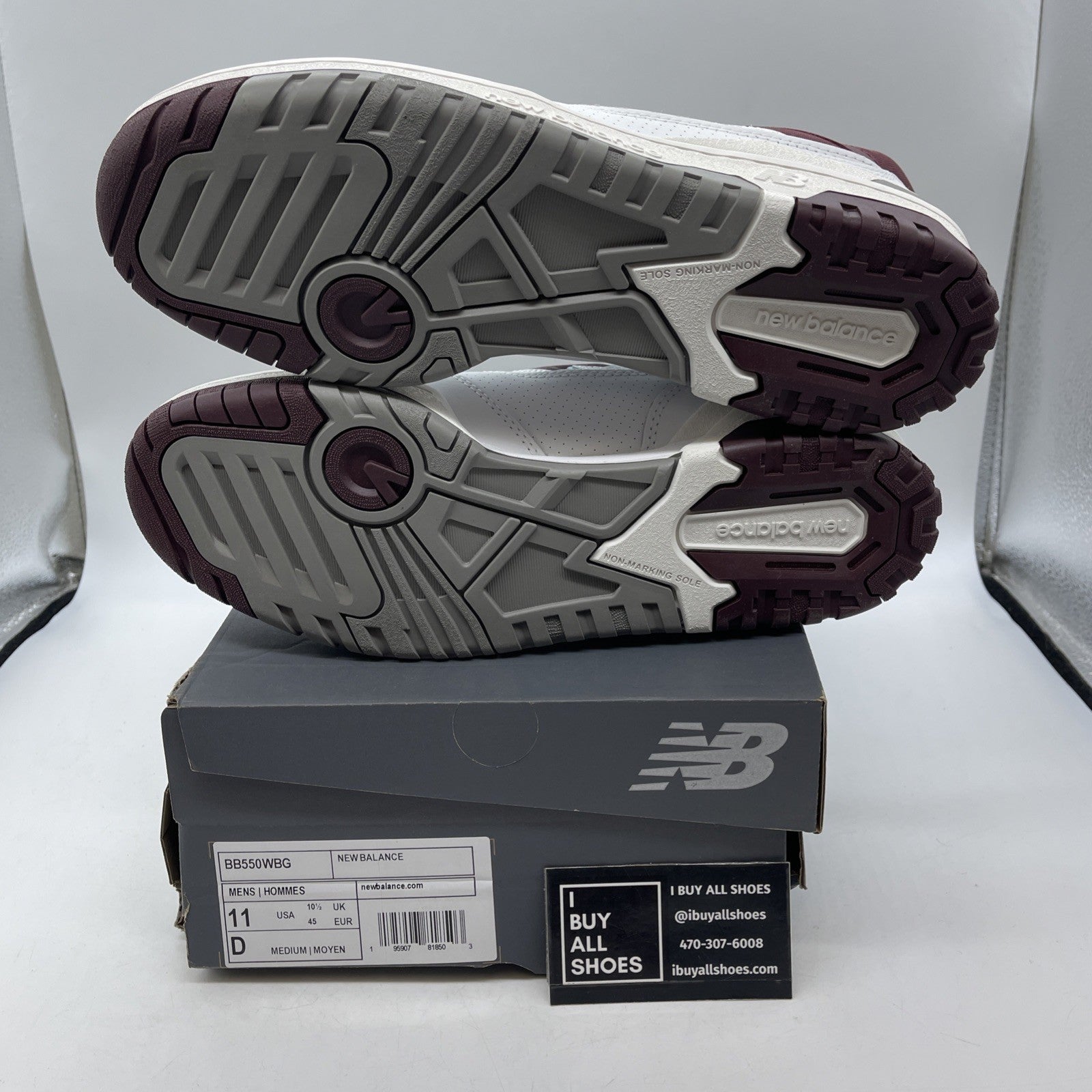 Size 11 - New Balance 550 Burgundy Turquoise (BB550WBG)