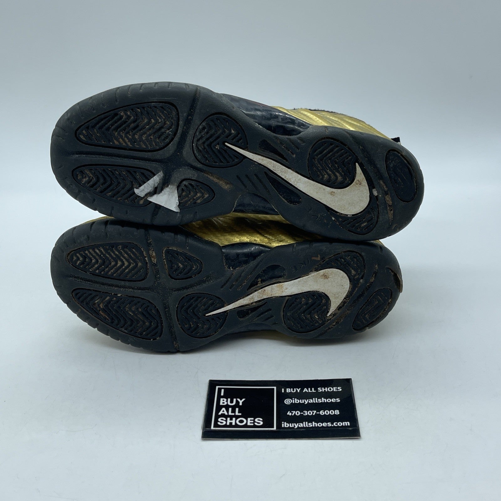 Size 2Y (PS) - Nike Little Posite Pro Mid Metallic Gold Black (843755-701)