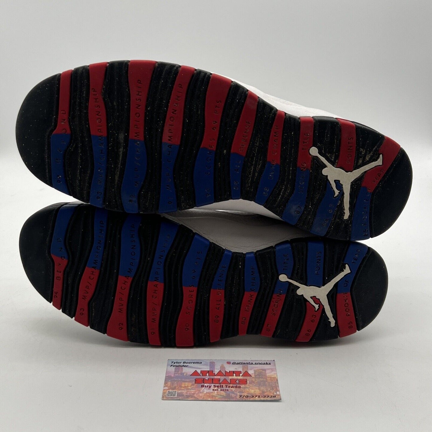 Size 12 - Air Jordan 10 Westbrook Class of 2006 Black White Red Blue 310805-160