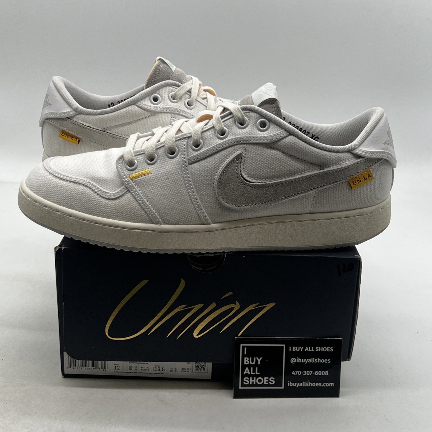 Size 12 - Jordan 1 KO x Union LA Low White Neutral Grey (DO8912-101)