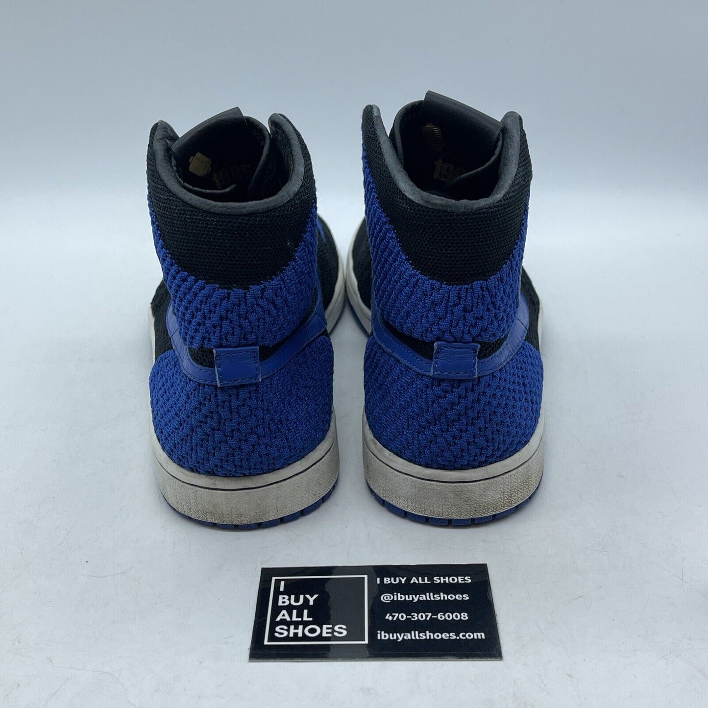 Size 8 - Air Jordan 1 Retro OG Flyknit High Royal Blue Black Suede (919704–006)