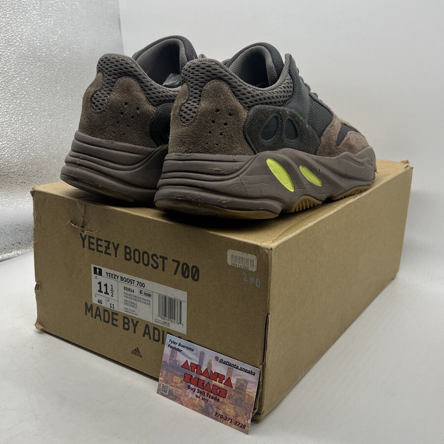 Size 11.5 - adidas Yeezy Boost 700 V1 Mauve Black Brown Suede Leather (EE9614)