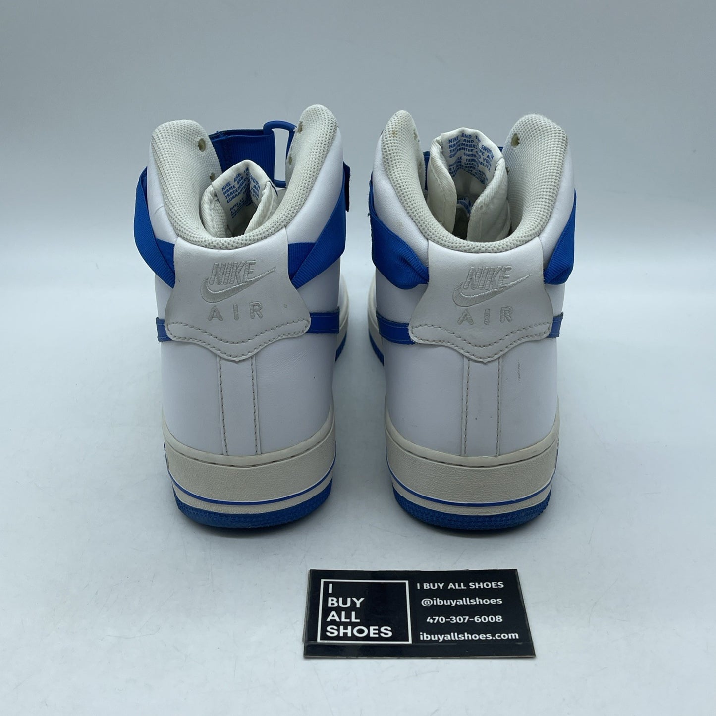 Size 9.5 - Nike Air Force 1 '07 High White Soar Blue (315121-110)