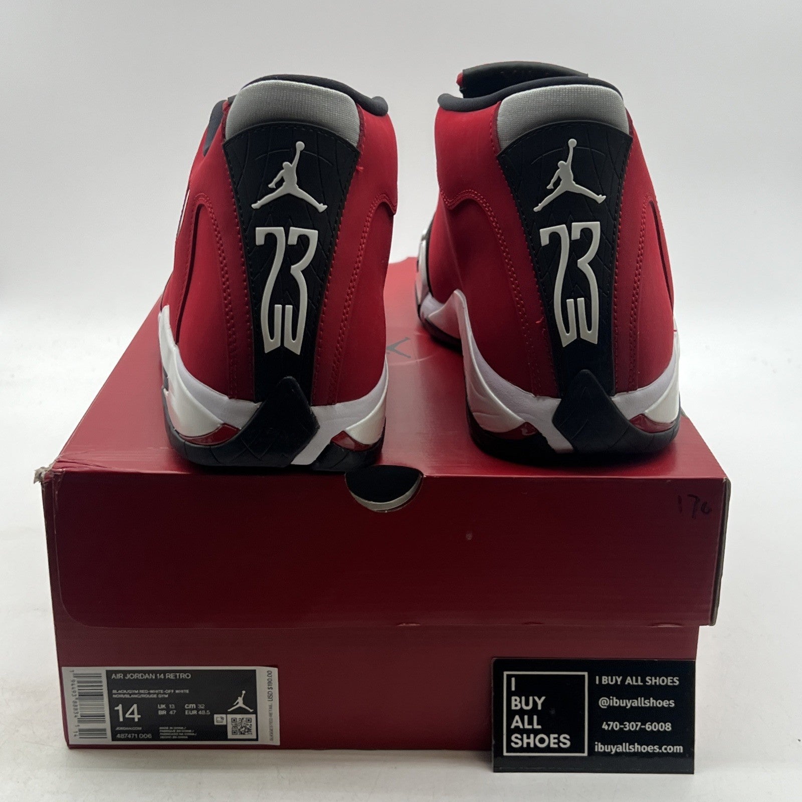 Size 14 - Air Jordan 14 Retro Gym Red (487471-006)