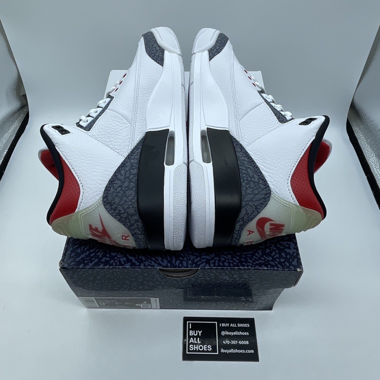 Size 9.5 - Jordan 3 Retro Denim SE Fire Red White Grey Leather (CZ6431-100)