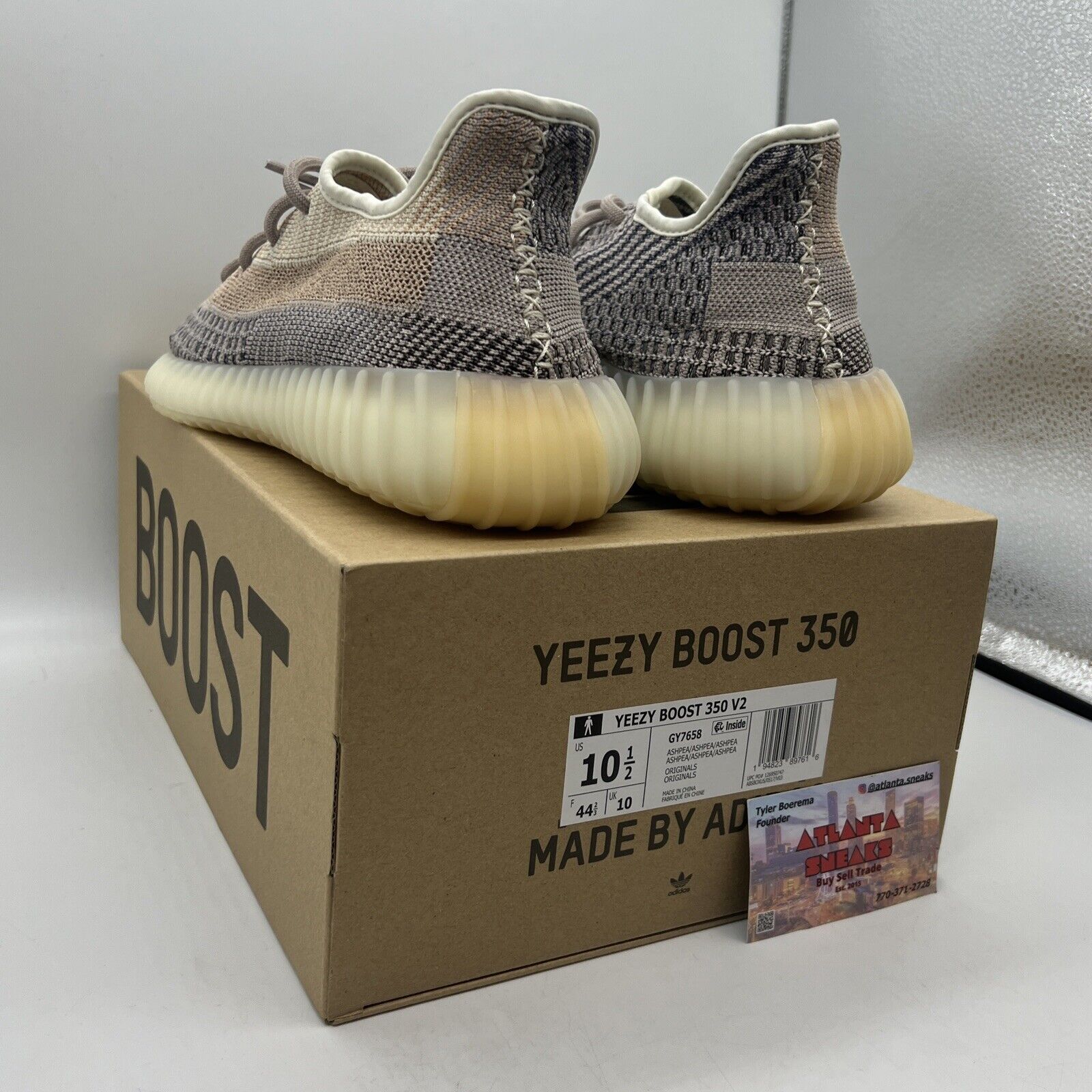 Size 10.5 - adidas Yeezy Boost 350 V2 Ash Pearl Brand New Og All