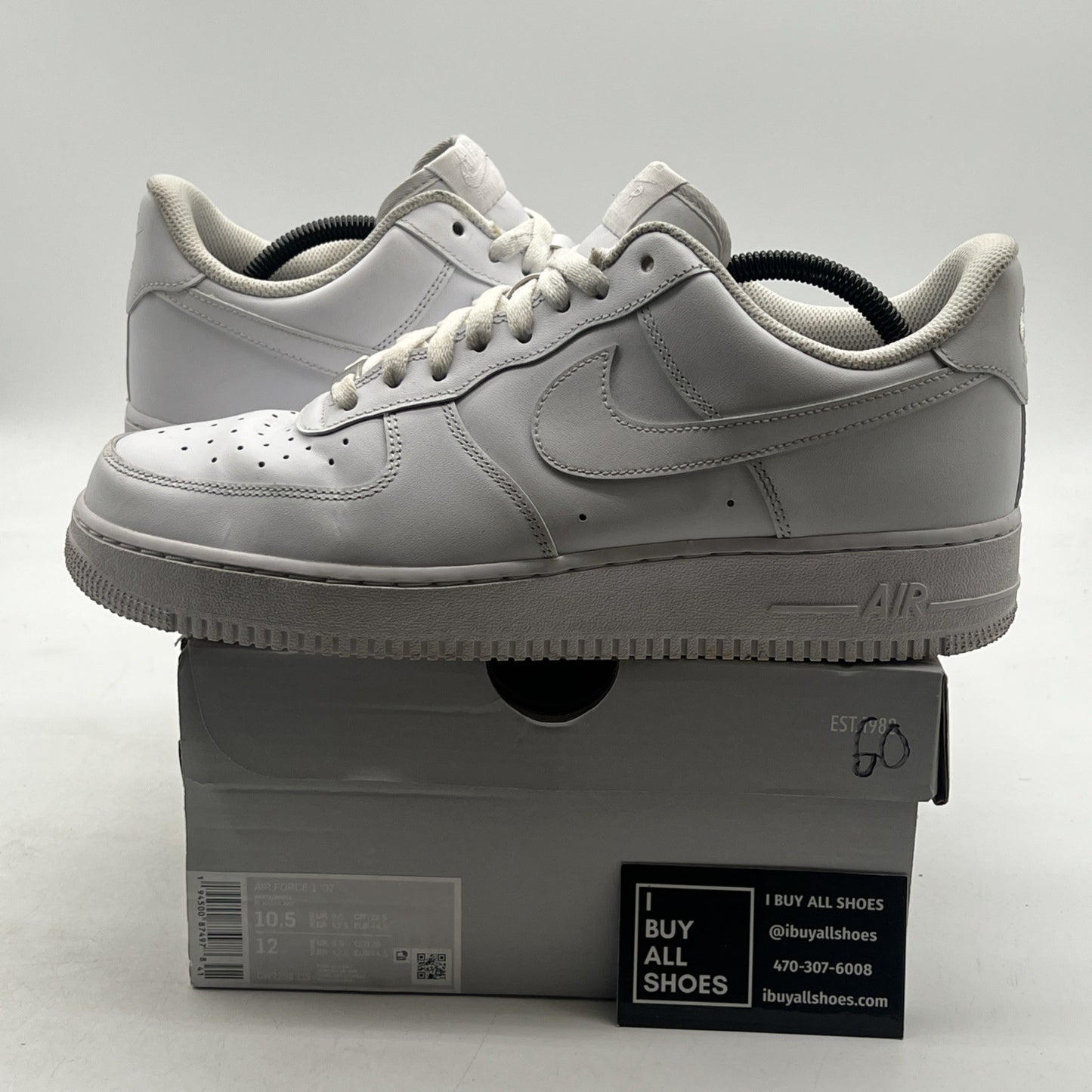Size 10.5 - Nike Air Force 1 '07 Low Triple White (CW2288-111)