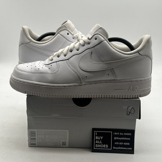 Size 10.5 - Nike Air Force 1 '07 Low Triple White (CW2288-111)