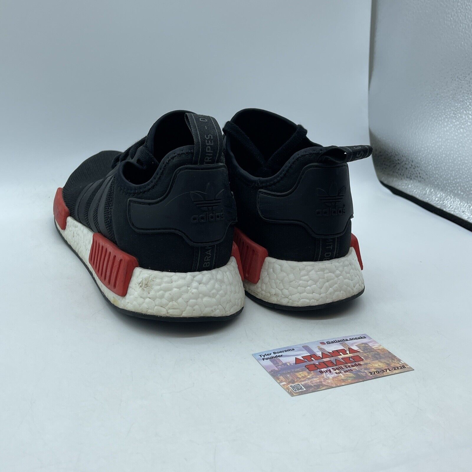 Size 11.5 - adidas NMD_R1 Bred Red White Black Suede Leather (BB1969)