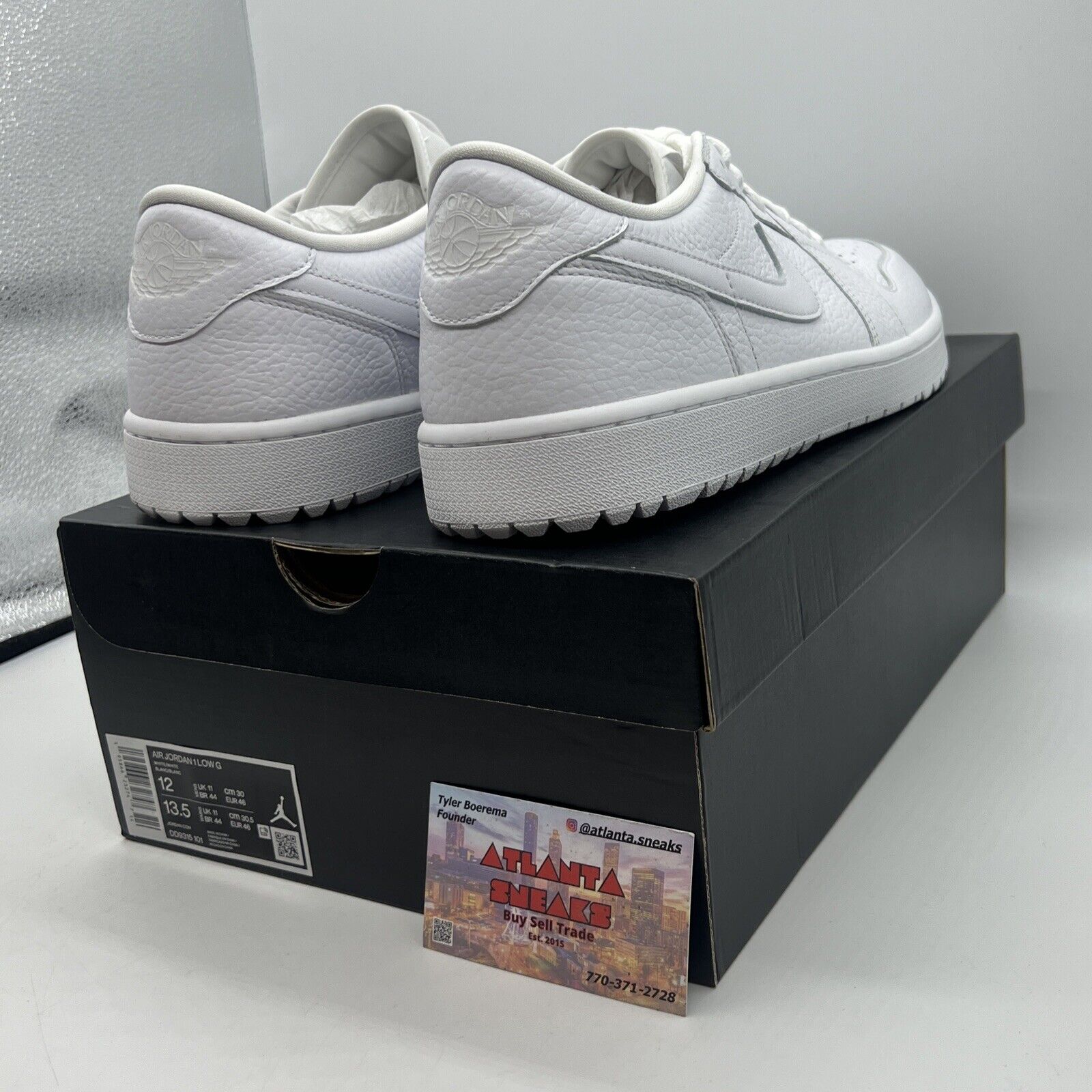 Size 12 - Jordan 1 Low Golf Triple White 2022 Brand New Og All