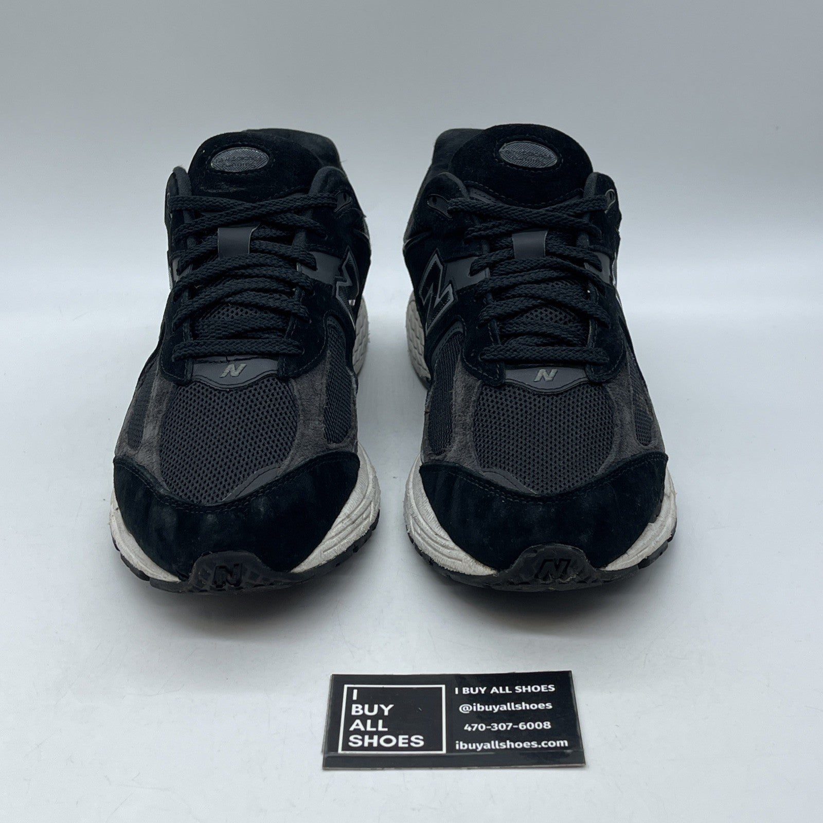 Size 12  - New Balance 2002R Black Gunmetal Suede Leather (M2002RBK)