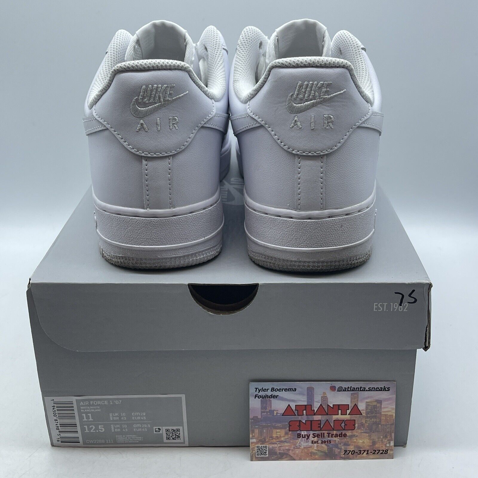 Size 11 - Nike Air Force 1 '07 Low Triple White Leather (CW2288-111)