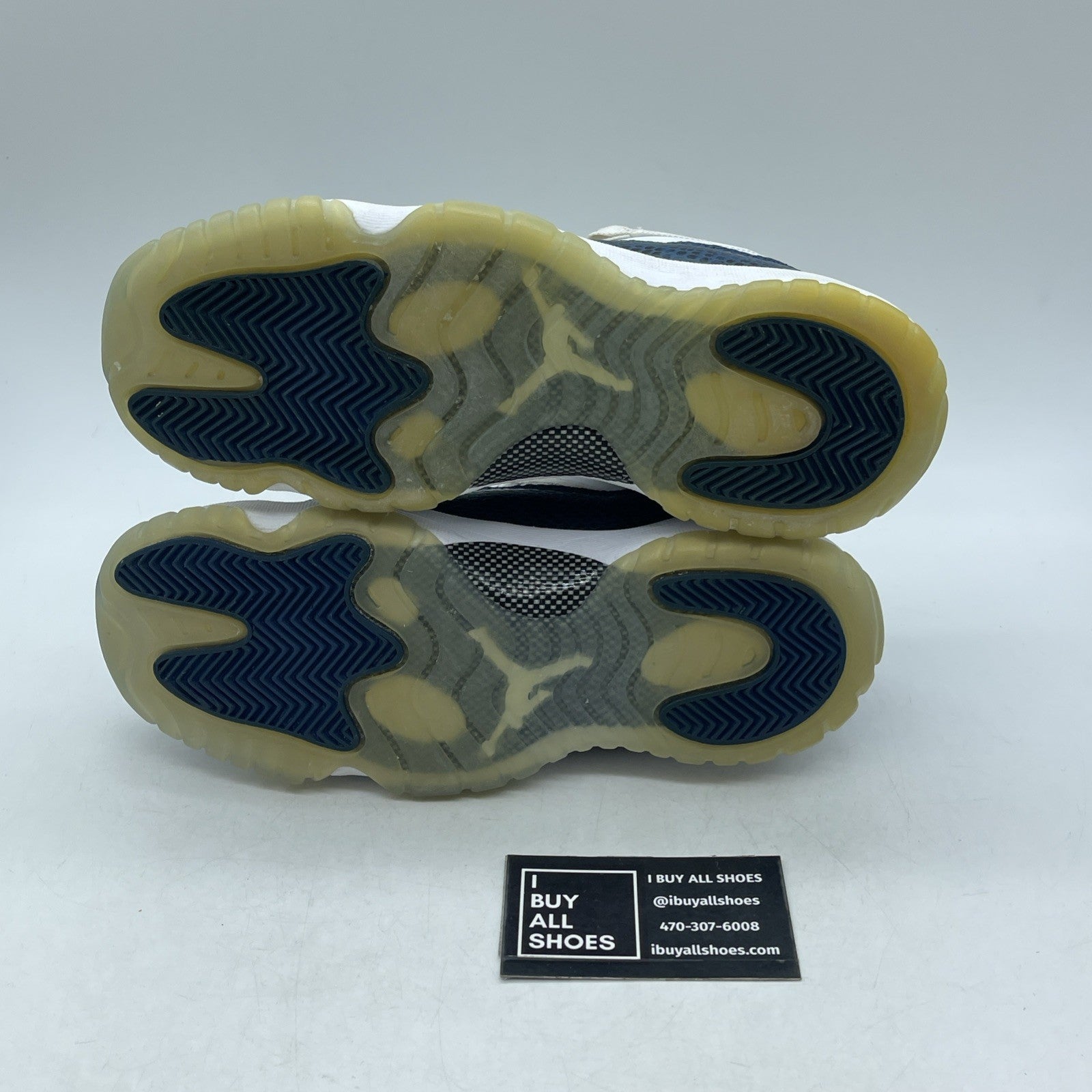 Size 7Y (GS) - Air Jordan 11 Retro 2019 Low Navy Snakeskin (CD6847-102)