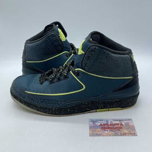 Size 10.5 - Air Jordan 2 Retro Nightshade Blue Black Suede Leather (385475-303)