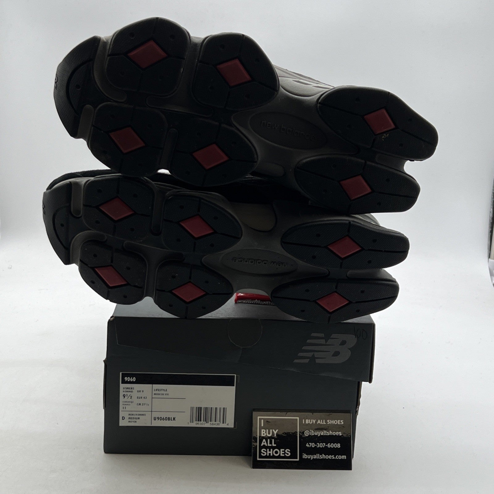 Size 9.5 - New Balance 9060 Black Castlerock (U9060BLK)