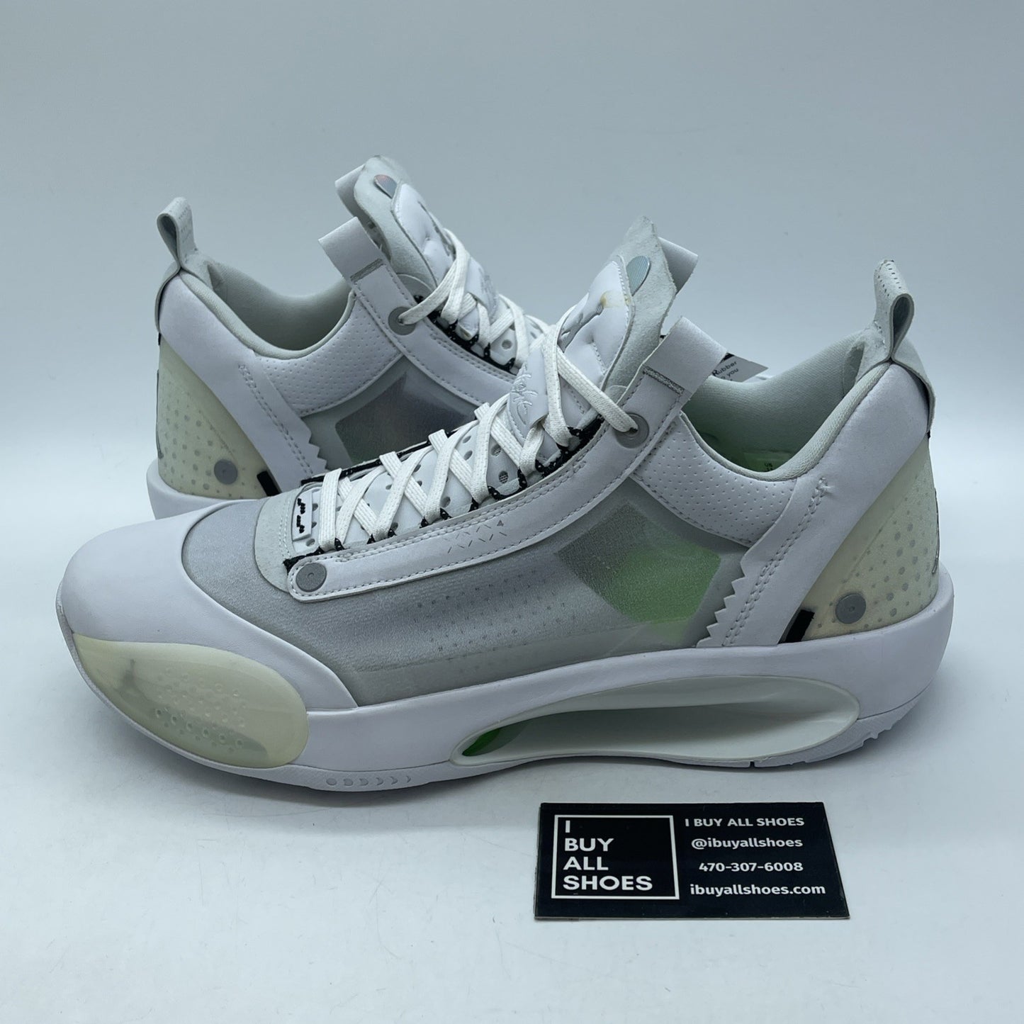 Size 11 - Air Jordan 34 Low Pure Money White Suede Leather (CU3475-100)