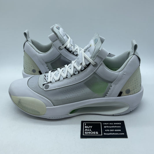 Size 11 - Air Jordan 34 Low Pure Money White Suede Leather (CU3475-100)