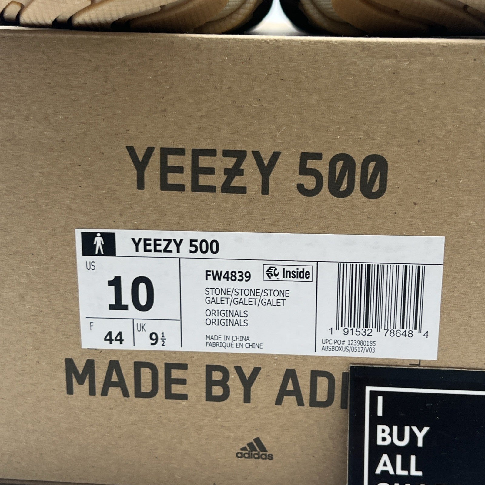 Size 10 - Adidas Yeezy 500 Stone (FW4839)