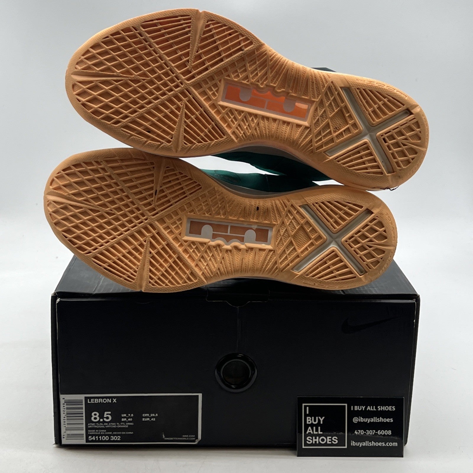 Size 8.5 - Nike LeBron 10 Miami Dolphins (541100-302)