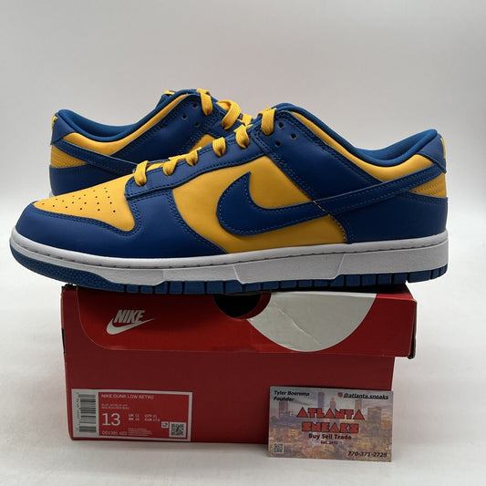 Size 13 - Nike Dunk Low UCLA Blue Yellow White Leather (DD13991-402)